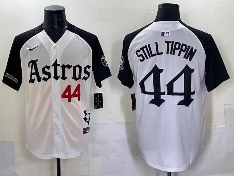 Men 2025 Houston Astros 44 Still Tippin White Black Five generations Joint Name Nike MLB Jersey style 3